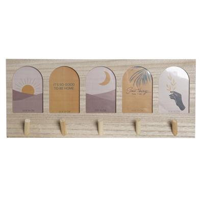 Kapstok DKD Home Decor 56 x 5 x 23,5 cm Natuurlijk Multicolour Hout MDF Boho