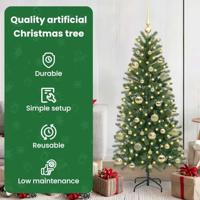 Kunstkerstboom met 150 LED met standaard Groen 150 cm PE en PVC - thumbnail