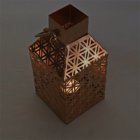 Sfeerlicht Bloem des Levens - 21x10 - Metaal - Goud (2 stuks) - L - thumbnail