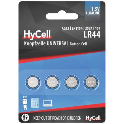 HyCell Knoopcel LR44 1.5 V 4 stuk(s) 140 mAh Alkaline AG13
