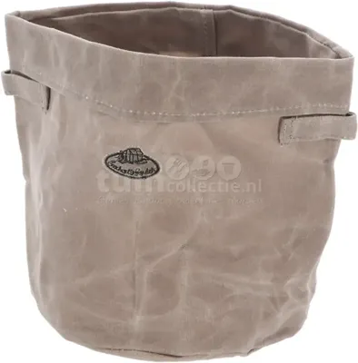 Mand Canvas Gewaxt Grijs Ø22cm