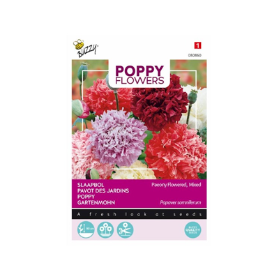 Zaden Poppies of the world Pioenbloemige papaver Buzzy - Buzzy Zaden Poppies of the world Pioenbloemige papaver Buzzy - Buzzy