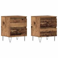 Nachtkastje 2 pcs Oud hout 40 x 35 x 50 cm Bewerkt hout - thumbnail
