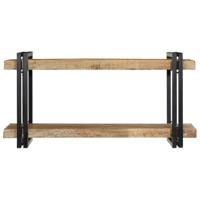 Wandschap 90x33x45 cm massief ruw mangohout - thumbnail