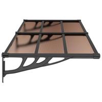 VidaXL Deurluifel 199x90 cm polycarbonaat zwart - thumbnail