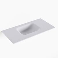 MONDIAZ LEX Cale solid surface inleg wastafel voor toiletmeubel 60cm. Positie wasbak midden - thumbnail