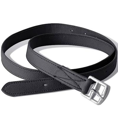 VidaXL Echt lederen paardrijzadel 17,5" 18 cm (5-in-1 set, zwart)