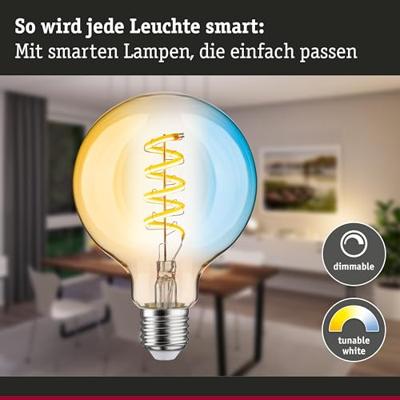 29159 Paulmann Home LED-lamp E27 Energielabel: G (A - G) 7.5 W Warmwit tot koudwit Goud 29159 Paulmann Home LED-lamp E27 Energielabel: G (A - G) 7.5 W Warmwit tot koudwit Goud