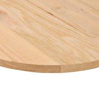 Tafelblad 140x60x2 cm ovaal massief eikenhout - thumbnail