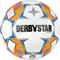 Derbystar Voetbal Stratos V23 Light 1043 wit blauw oranje - thumbnail