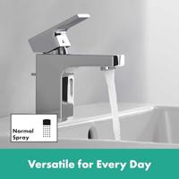 Wastafelmengkraan HansGrohe Vernis Shape Eengreeps 70 Zinc Met Trekwaste Chroom - thumbnail
