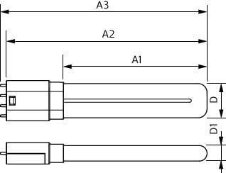 Signify 48676800 Gloeilamp-lamp Energielabel E (A - G) 2G11 Buis 8 W Warmwit (Ø x l) 38 mm x 224 mm 1 stuk(s)