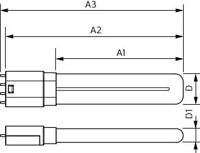 Signify 48676800 Gloeilamp-lamp Energielabel E (A - G) 2G11 Buis 8 W Warmwit (Ø x l) 38 mm x 224 mm 1 stuk(s) - thumbnail