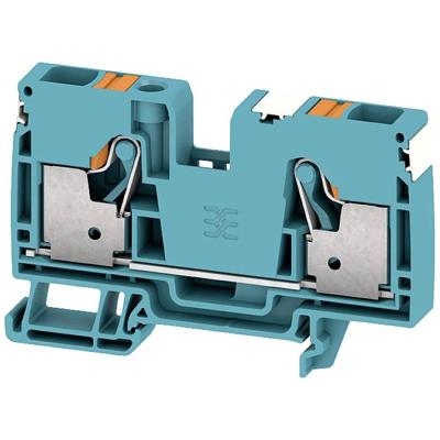 Weidmüller 2674950000 Doorgangsserieklem Push-In-klem, Steekaansluiting Blauw 25 stuk(s)