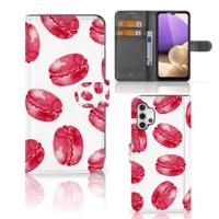 Samsung Galaxy A32 4G | Book Cover | Pink Macarons | Portemonnee hoesje - thumbnail