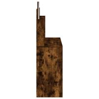 Kaptafel met spiegel 96x39x142 cm gerookt eikenkleurig - thumbnail