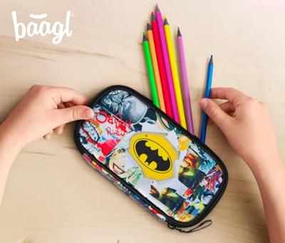 Baagl School etui Batman Comics 1-rits Baagl School etui Batman Comics 1-rits