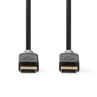 Nedis CCBW37014AT20 Displayport-kabel Displayport Male Displayport Male 8k@60hz Verguld 2.00 M Rond Pvc Antraciet / Grijs Doos - thumbnail