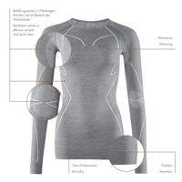 Falke Wool-Tech Longsleeve Thermoshirt Dames Grey-Heather XL - thumbnail