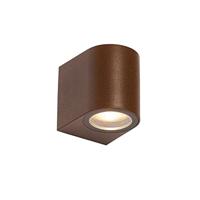 QAZQA Moderne buiten wandlamp roestbruin kunststof ovaal - Baleno - thumbnail