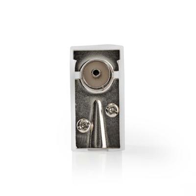 IEC (Coax) -Connector | Male + Female - Gehoekt | 2 Stuks | Wit