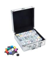 Engelhart Domino dubbel 12 mexican train in aluminium koffer - thumbnail