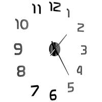 3D-wandklok 100 cm XXL modern zwart - thumbnail