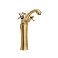 Wastafelmengkraan Sapho Antea 2-knop Gebogen Hoog 24.5 cm Brons (incl. pop-up waste) - thumbnail