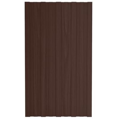 Dakpanelen 12 st 80x45 cm gegalvaniseerd staal bruin Dakpanelen 12 st 80x45 cm gegalvaniseerd staal bruin