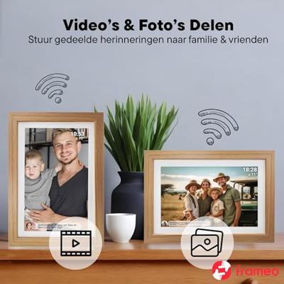 Denver PFF-1042 Lightwood Digitale WiFi-fotolijst 25.7 cm 10.1 inch Energielabel: C (A - G) 1280 x 800 Pixel 16 GB Hout (licht)