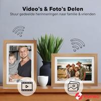 Denver PFF-1042 Lightwood Digitale WiFi-fotolijst 25.7 cm 10.1 inch Energielabel: C (A - G) 1280 x 800 Pixel 16 GB Hout (licht) - thumbnail