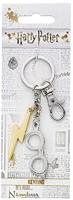 Harry Potter Keychain Lightening Bolt & Glasses (silver plated) - thumbnail