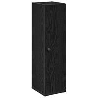 Badkamerkast met rolhouder 20,5x22x72 cm zwart - thumbnail