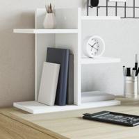 Bureau organiser 42x21,5x42 cm bewerkt hout wit - thumbnail