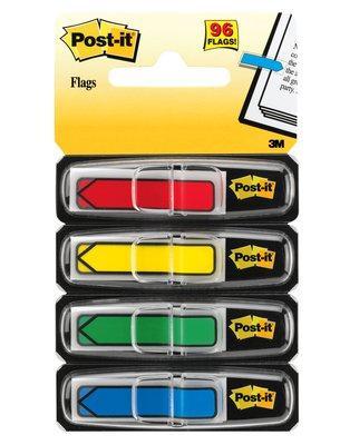 Post-it Index pijltjes, ft 12 x 43 mm, set van 4 kleuren, 24 pijltjes per kleur