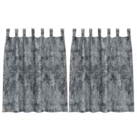 VidaXL Velvet gordijnen 2 pcs zilvergrijs 140 x 140 cm fluweel - thumbnail
