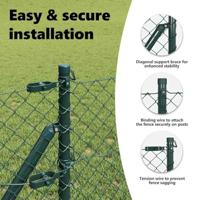 VidaXL Afrasteringspaal groen 25 x 0,6 m (40 x 40 mm gaas) - thumbnail