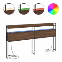 Hoofdbord met plank bruin eikenkleur 180 cm Bewerkt hout - thumbnail