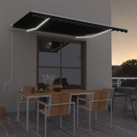 Luifel automatisch met LED en windsensor 400x300 cm antraciet - thumbnail