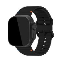 Mobilize Silicon Watch Band - Buckle - for Apple 42/44/45/49mm - Black - thumbnail
