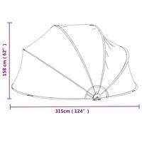 Zwembadoverkapping rond 315x158 cm PVC - thumbnail