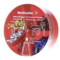 Weidmüller 9025900000 Assortiment adereindhulzen 0.5 mm², 0.75 mm², 1 mm², 1.5 mm², 2.5 mm² Deels geïsoleerd Oranje, Wit, Geel, Rood, Blauw 400 stuk(s) - thumbnail
