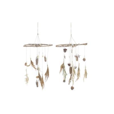 Kerstversiering DKD Home Decor Hout (2 Stuks) (41 x 41 x 40 cm)