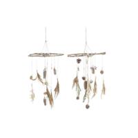 Kerstversiering DKD Home Decor Hout (2 Stuks) (41 x 41 x 40 cm) - thumbnail