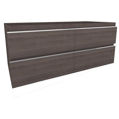 Xellanz Tigris Onderkast Met 2 Laden 2 Uitsparingen - 120x46cm - Houtnerf Grijs