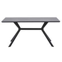 WOOOD Eettafel 'Bruno' 160 x 90cm, kleur zwart - thumbnail