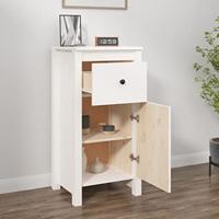 Dressoir 40x35x80 cm massief grenenhout wit - thumbnail