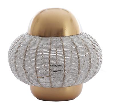 Light & Living Tafellamp 'Cetara' Kralen, 26cm, kleur Zilver/Brons