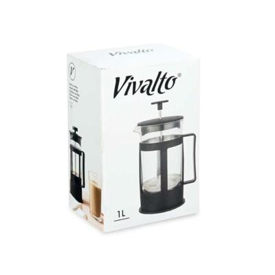 Theepot Kinvara SW8120-1000ML Zwart Transparant 1 L Piston