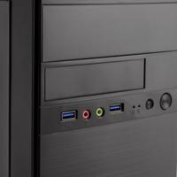 Micro ATX Midtower Behuizing CoolBox M500 Zwart - thumbnail